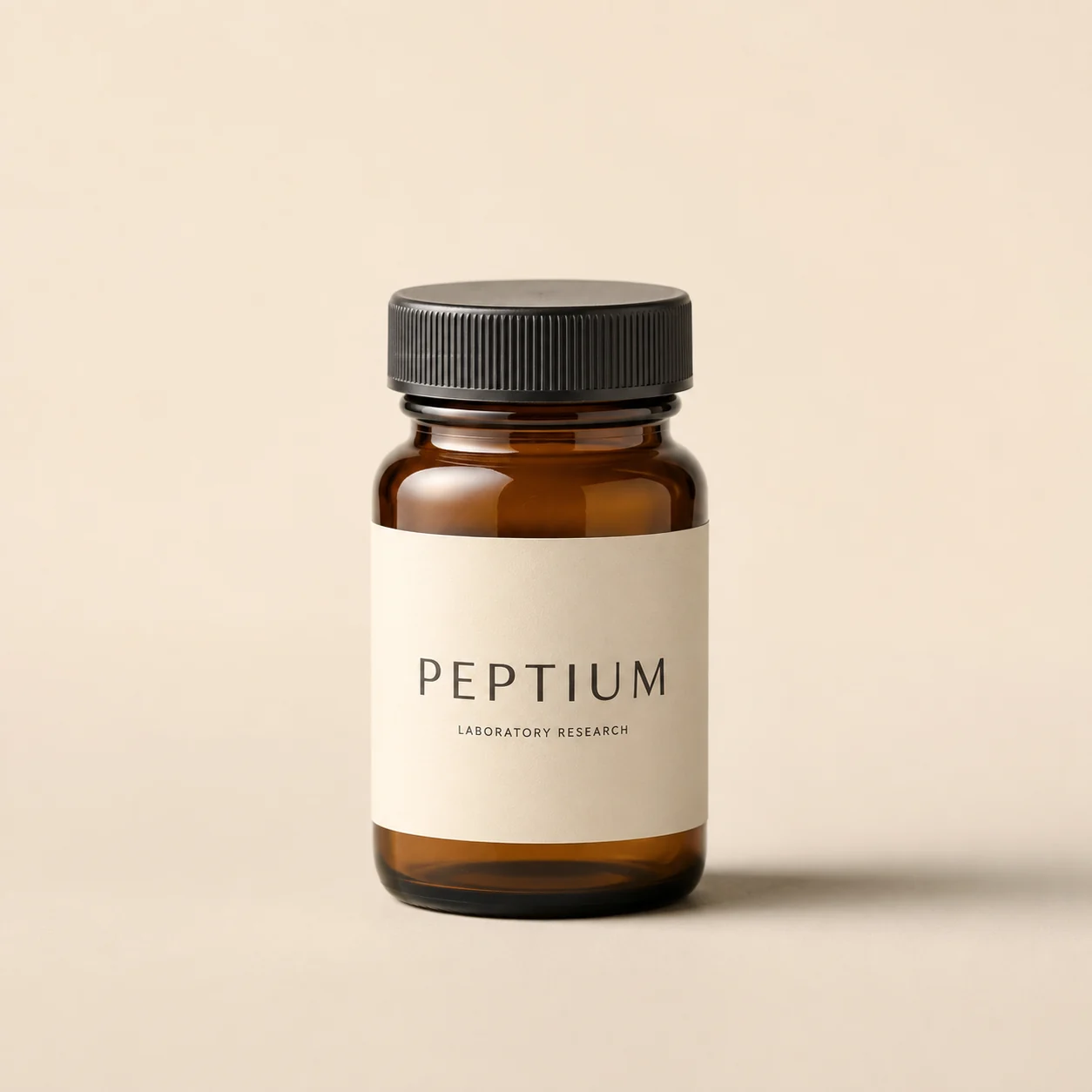 Illustrative Peptium laboratory sample bottle