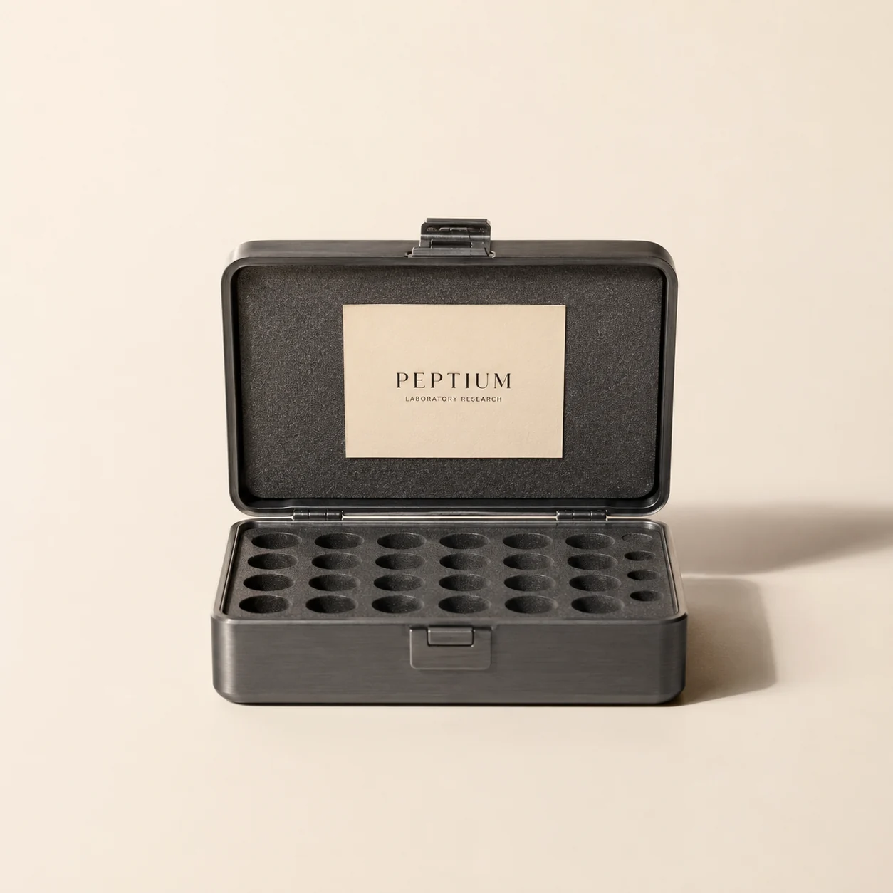 Illustrative laboratory vial storage case
