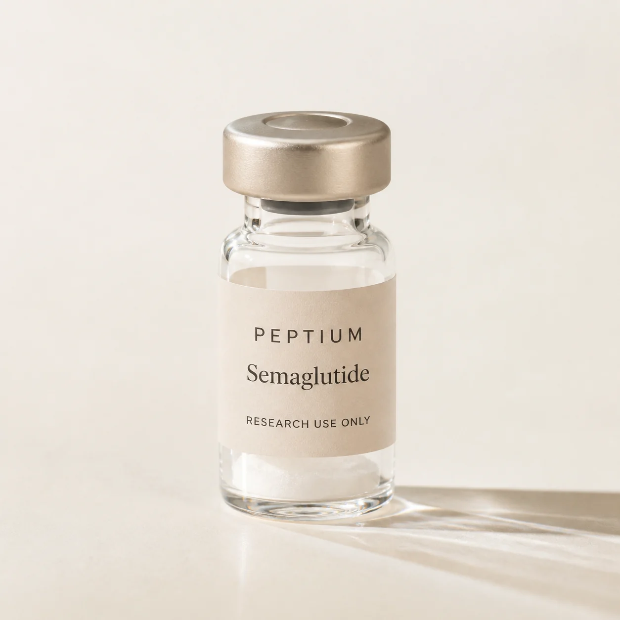 Illustrative Semaglutide research vial presentation; see selected variant for the supplied specification