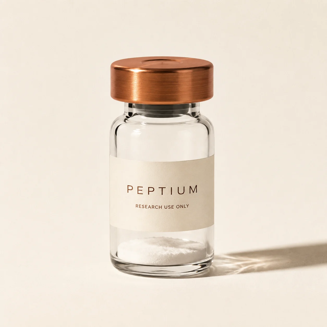 Illustrative Peptium research vial presentation